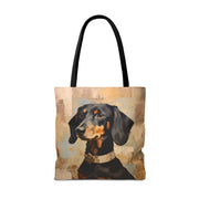 Dashing Dachshund Canvas Tote Bag, Stylish Gift for Dog Lovers