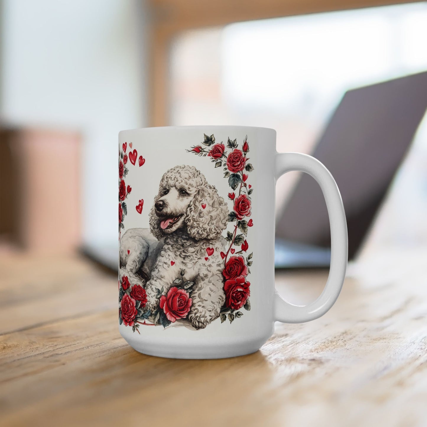 Poodle Love Valentine's Day Mug - Cute Coffee Cup for Dog Moms