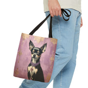 Chic Chihuahua Canvas Tote Bag – Elegant Dog Lover’s Accessory