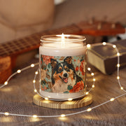 Collie Candle – Vintage Floral Soy Candle, Dog Lover Gift