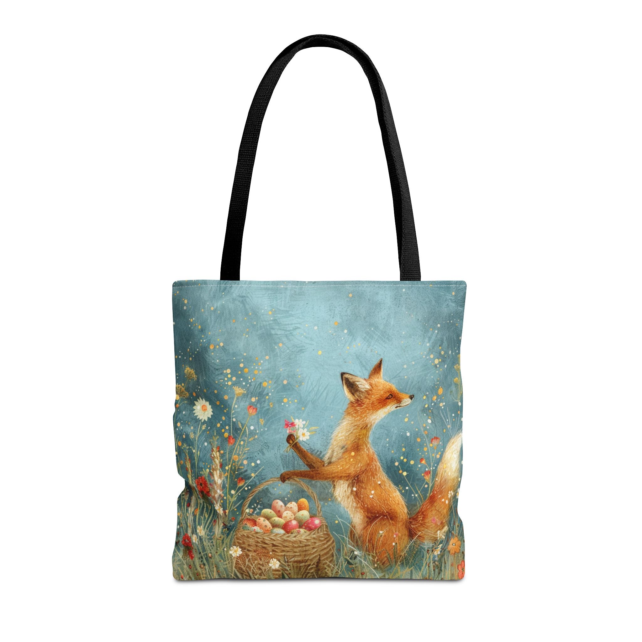 Whimsical Fox Easter Tote Bag, Nature-Inspired Canvas Gift