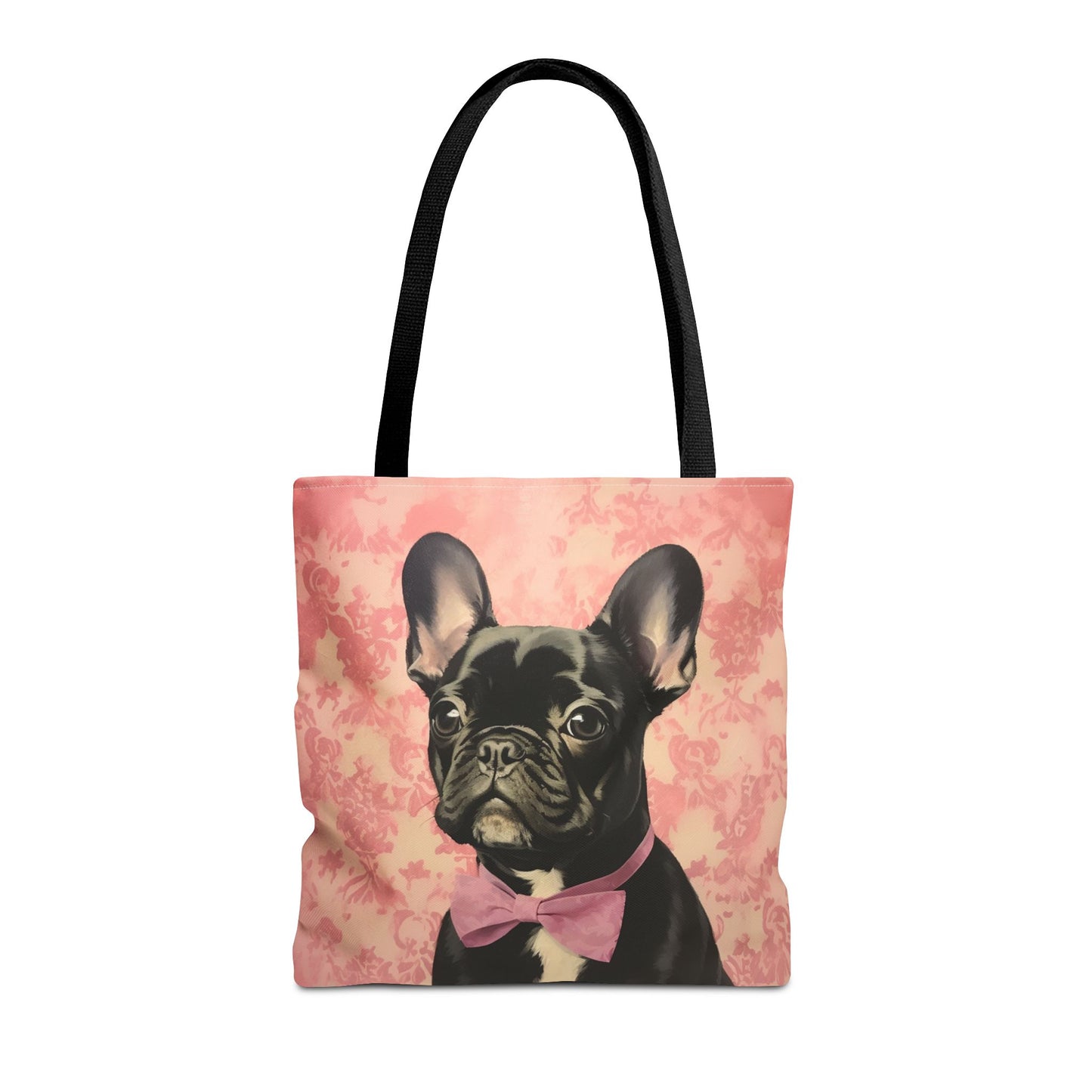 Chic French Bulldog Tote Bag – Pink Bowtie Art Design for Dog Lovers