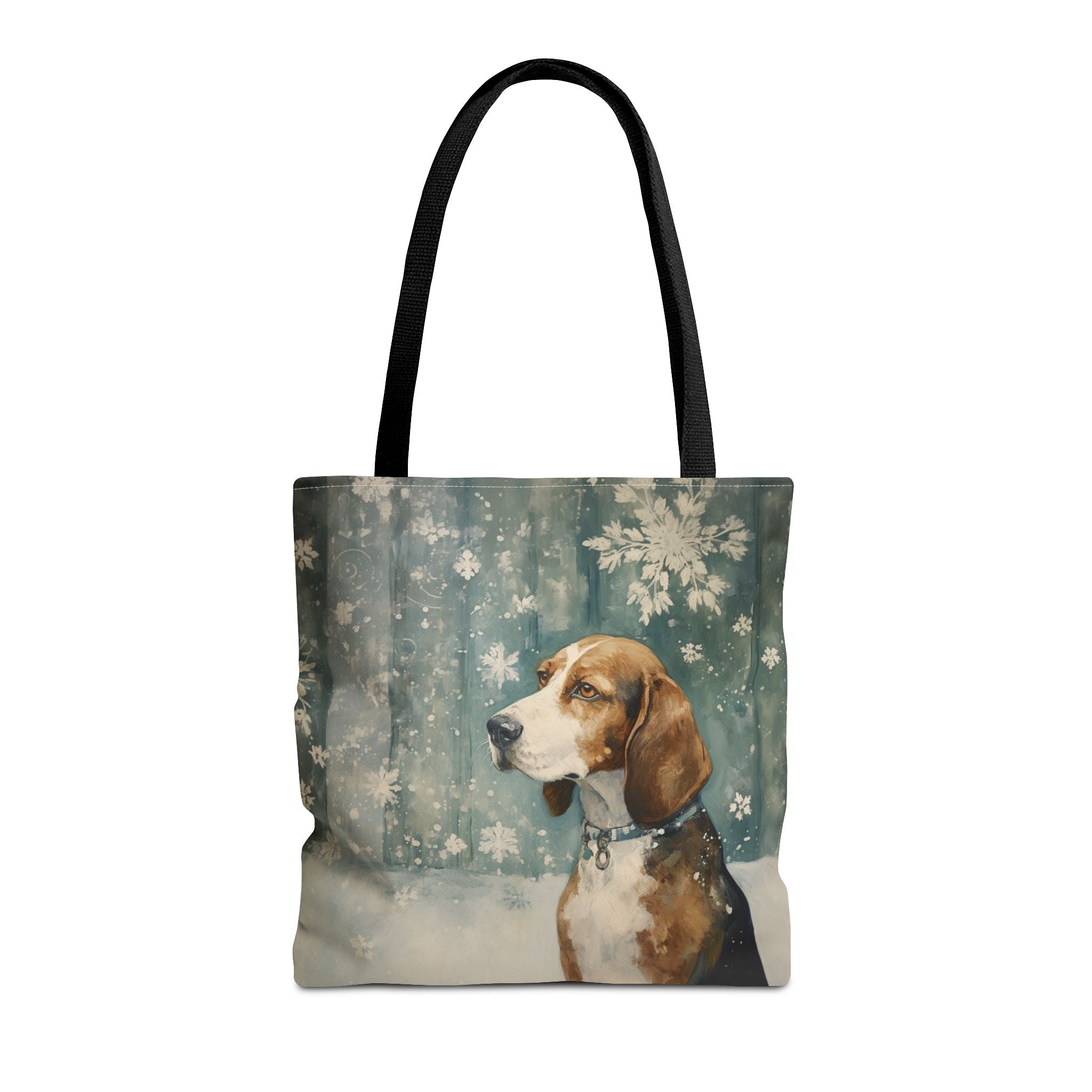 Beagle Snowy Wonderland Tote Bag, Holiday Gift for Dog Lovers