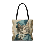 Dapper Cat Blue Regal Tote Bag – Eco-Friendly & Stylish Gift