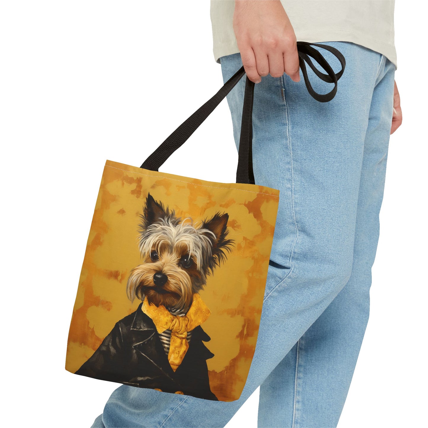 Yorkie Gentleman Tote Bag – Stylish, Artistic, Eco-Friendly Design