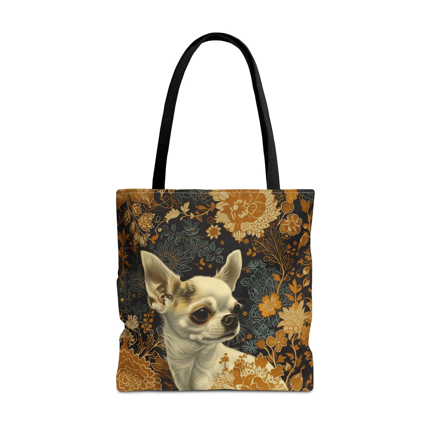 Chihuahua Floral Elegance Tote Bag, Eco-Friendly Gift for Dog Lovers