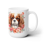 Cavalier King Charles Spaniel Mug - Floral Dog Lover Gift