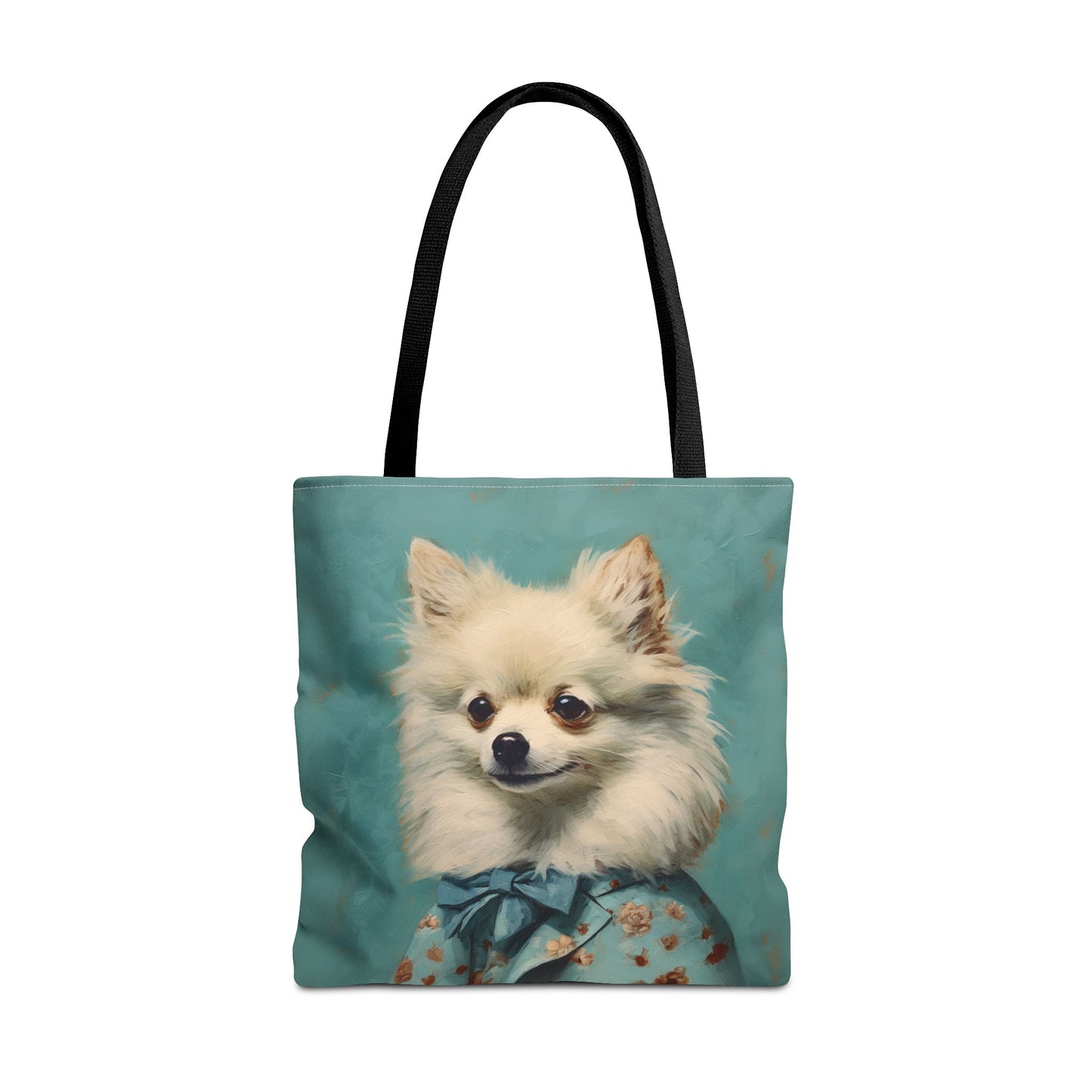 Elegant Pomeranian Canvas Tote Bag, Charming Gift for Dog Lovers