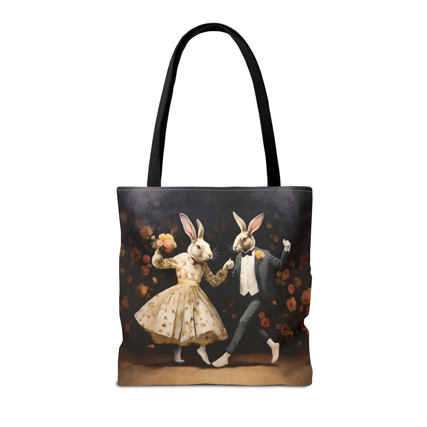 Easter Bunny Dance Tote Bag - Artistic and Eco-Friendly Grocery Bag