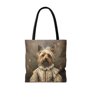 Regal Yorkshire Terrier Canvas Tote Bag, Perfect for Dog Lovers