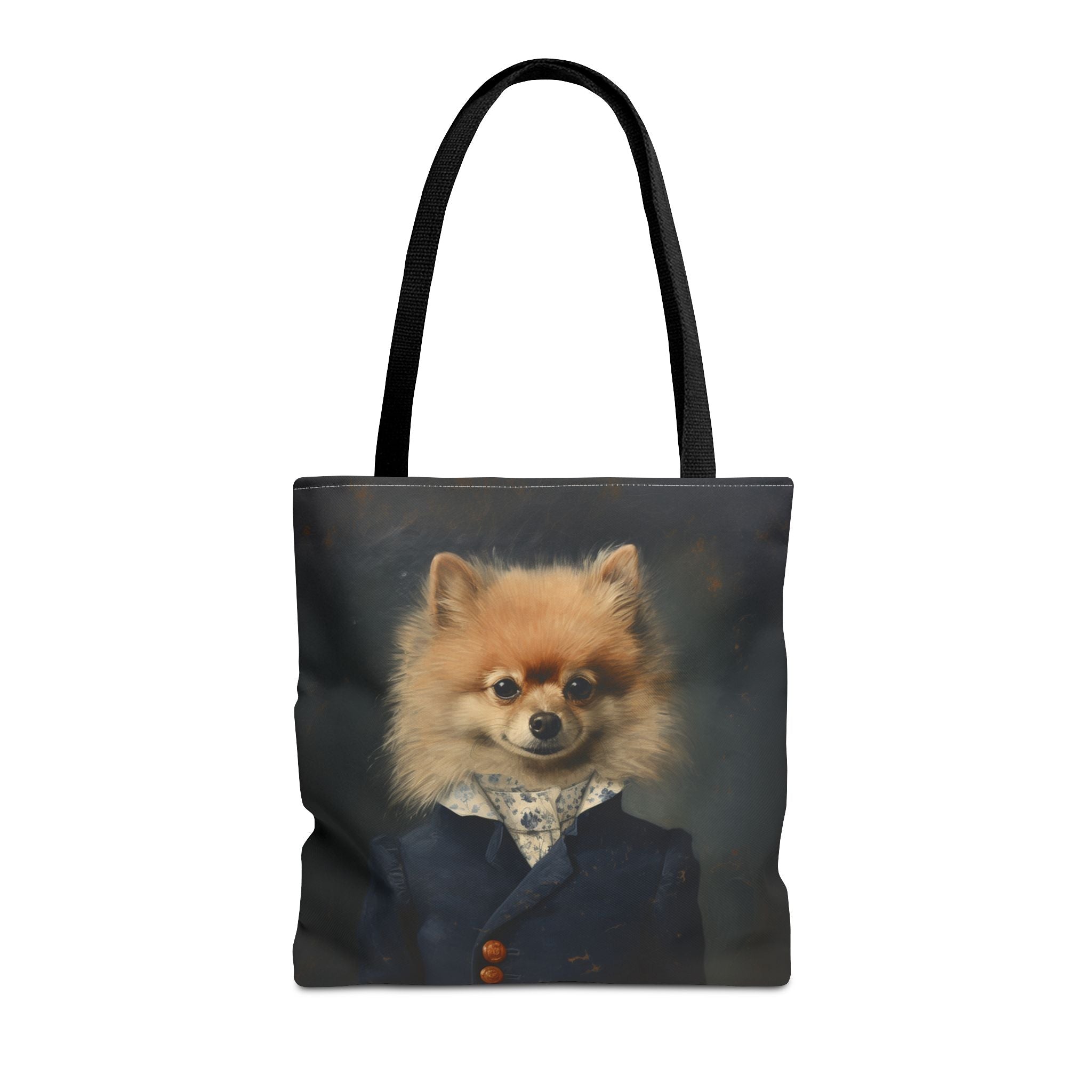 Elegant Pomeranian Gentleman Tote Bag - Stylish & Reusable Gift for Dog Lovers