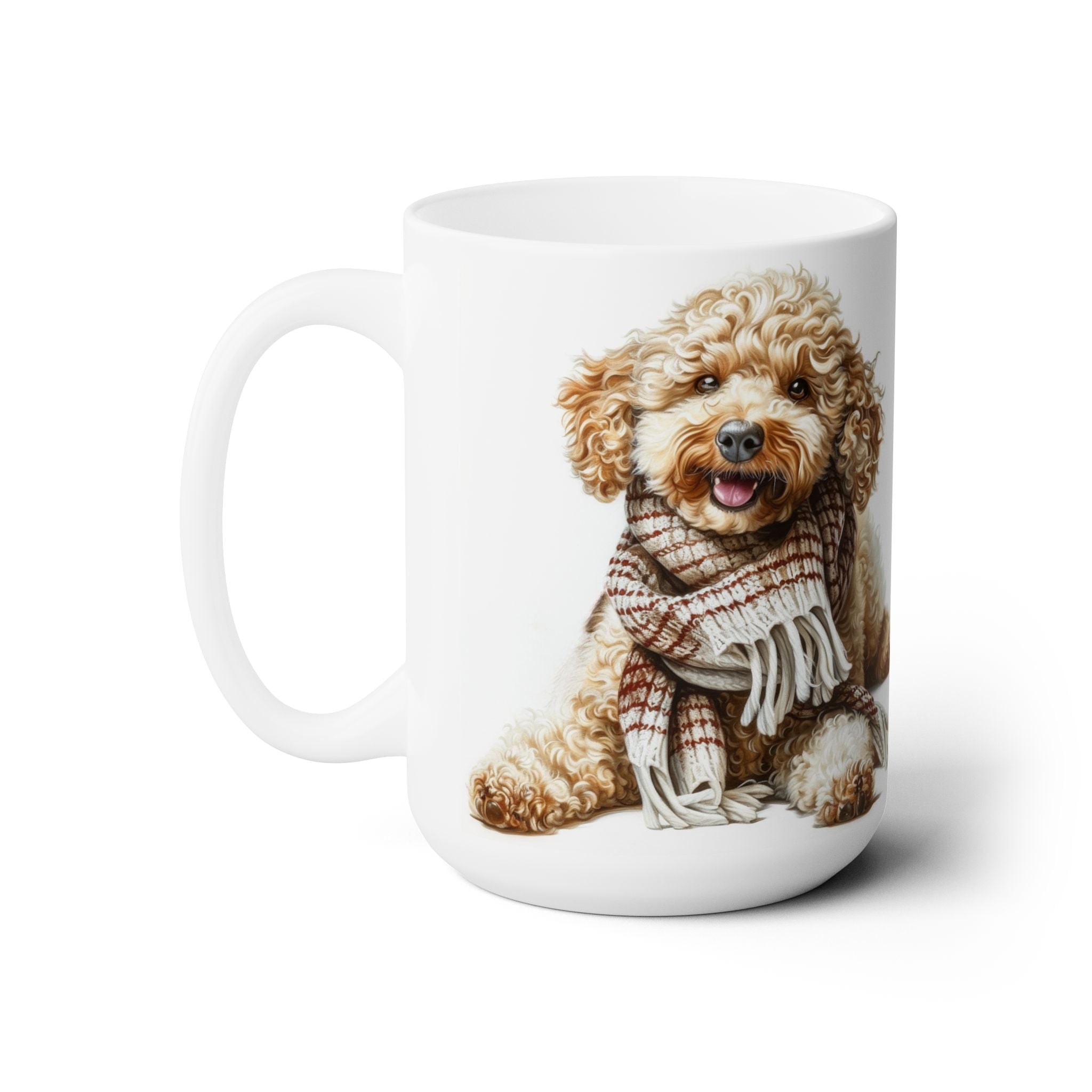 Poodle Cozy Winter Mug – Dog Lover Gift for Coffee & Tea Fans