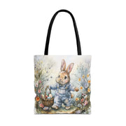 Easter Bunny Garden Tote Bag, Adorable Spring Design for Gift-Giving