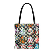 Floral Easter Egg Tote Bag, Eco-Friendly Canvas for Spring Outings