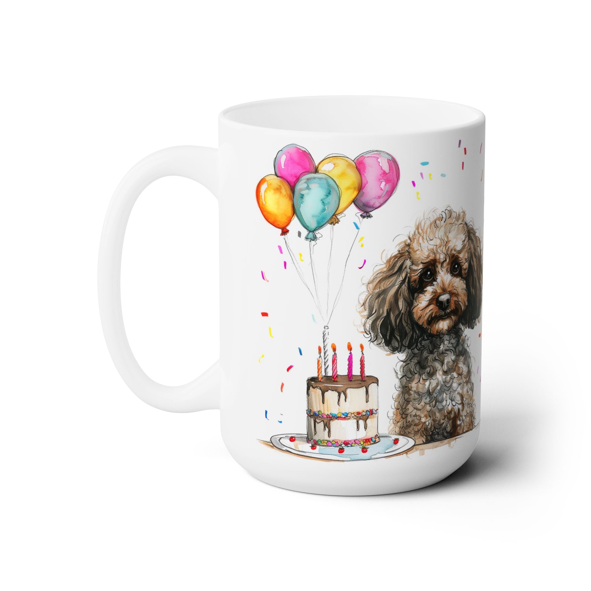 Poodle Party Mug - Birthday Celebration Coffee Cup for Dog Lovers