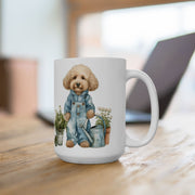 Poodle Gardener Coffee Mug – Cute Doodle Dog Lover Gift