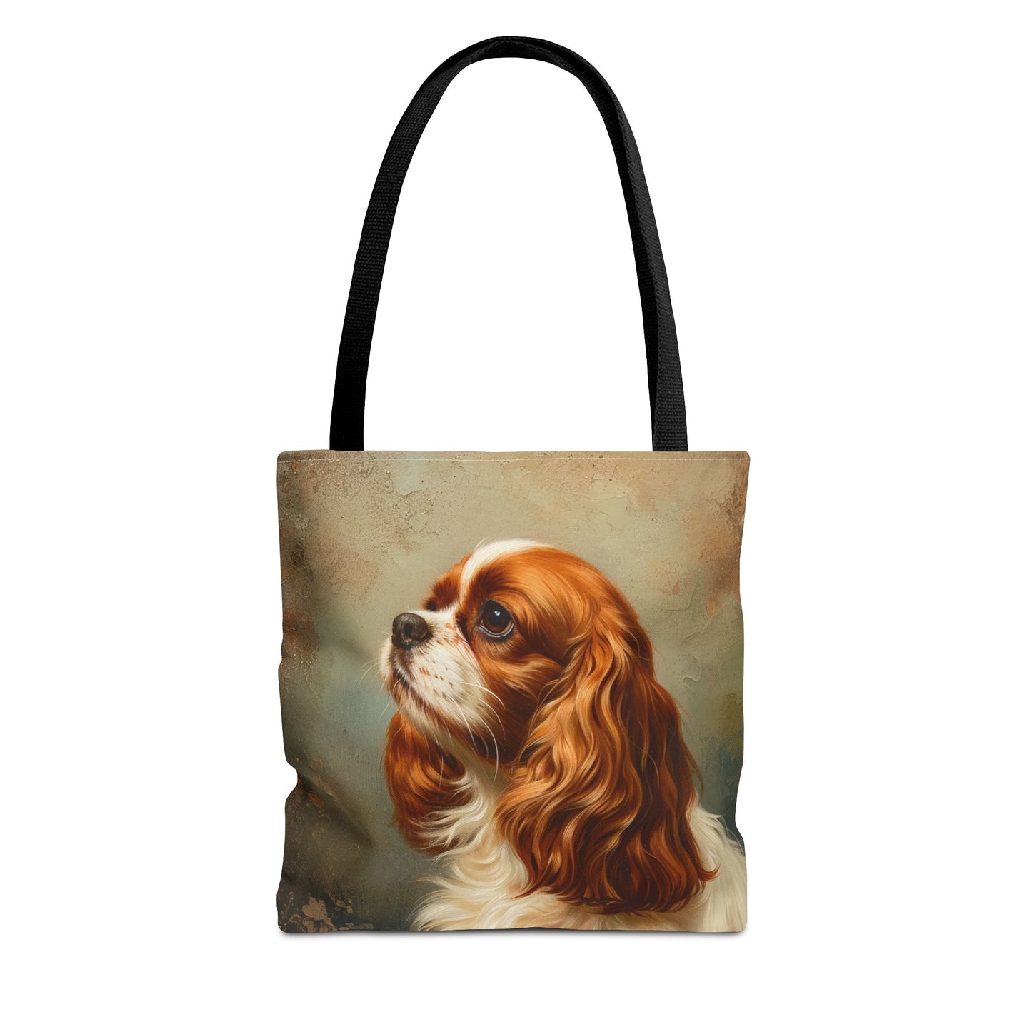 Cavalier King Charles Spaniel Artistic Canvas Tote Bag, Eco-Friendly Gift