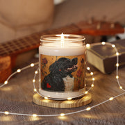 Newfoundland Dog Candle – Artistic Pet Lover Gift, Rose-Inspired Design