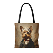 Yorkshire Terrier Aristocrat Tote Bag, Stylish Canvas for Pet Lovers