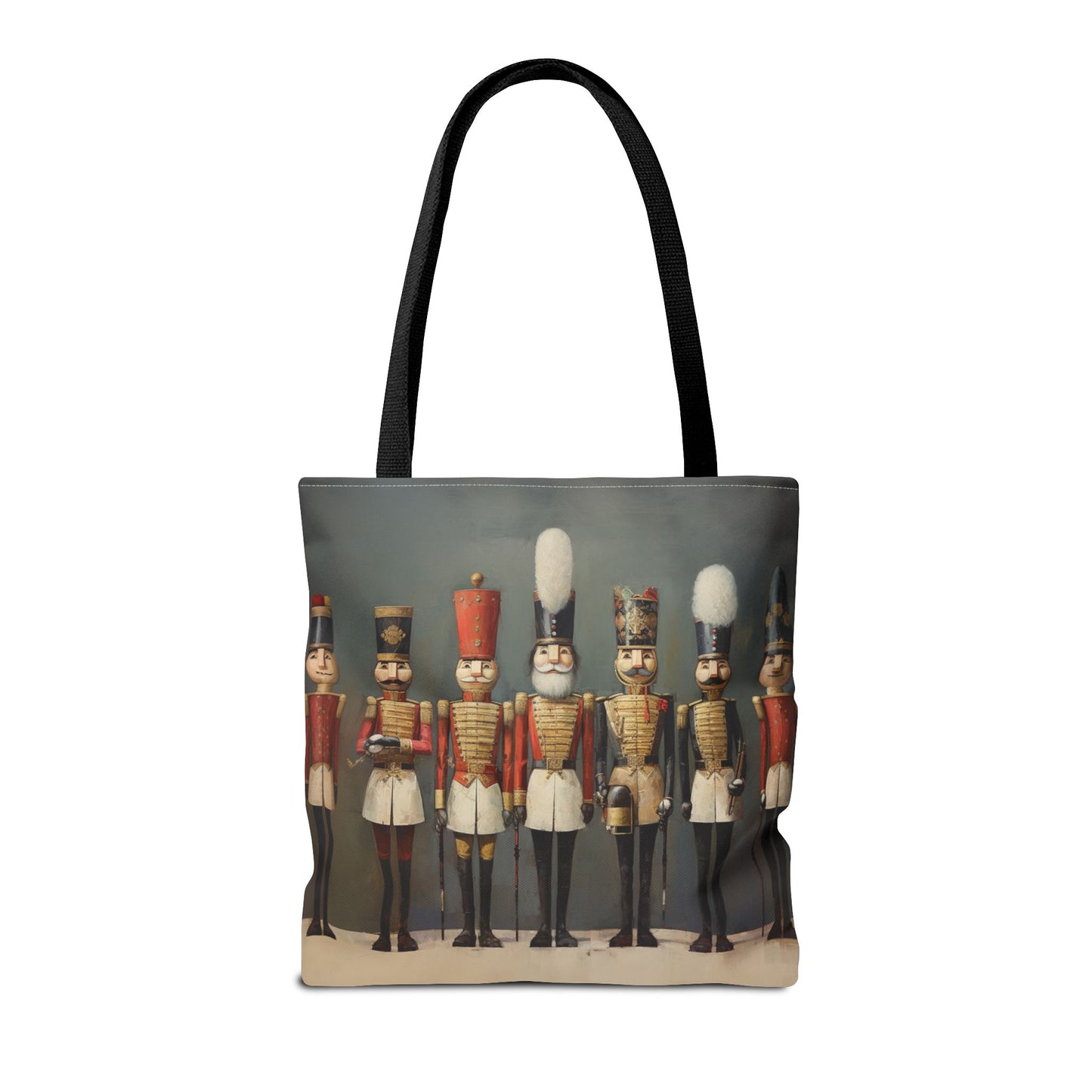 Nutcracker Brigade Holiday Tote Bag, Artistic Festive Design