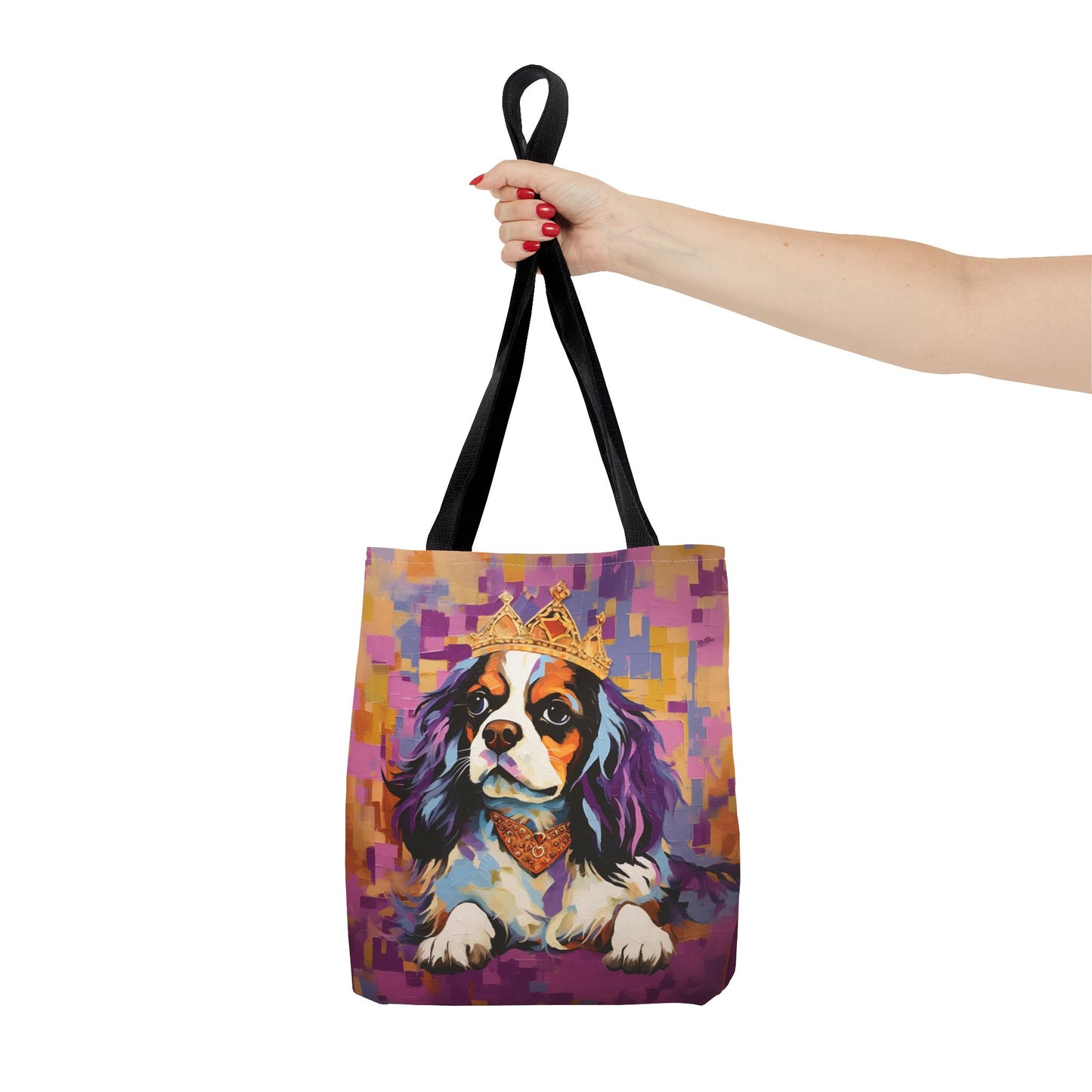 Regal Cavalier King Charles Spaniel Tote Bag, Artistic Eco-Friendly Design