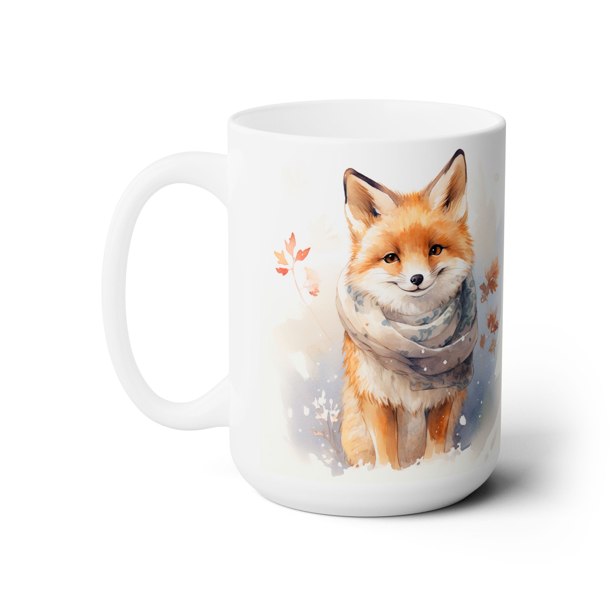 Cozy Fox Mug – Autumn Scarf Design for Coffee & Tea Lovers