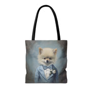 Elegant Pomeranian Canvas Tote Bag – Stylish Gift for Dog Lovers