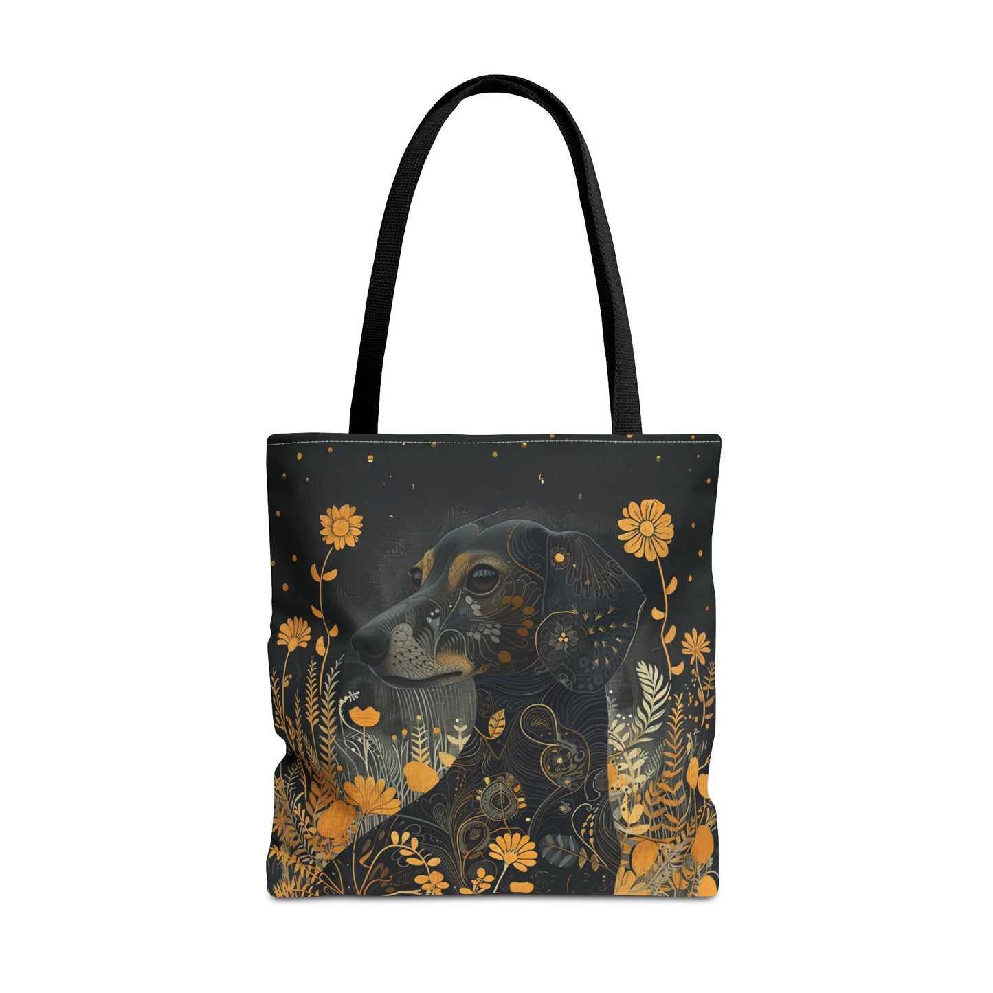 Whimsical Dachshund Meadow Tote Bag – Eco-Friendly Canvas Gift