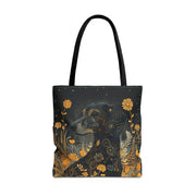 Whimsical Dachshund Meadow Tote Bag – Eco-Friendly Canvas Gift