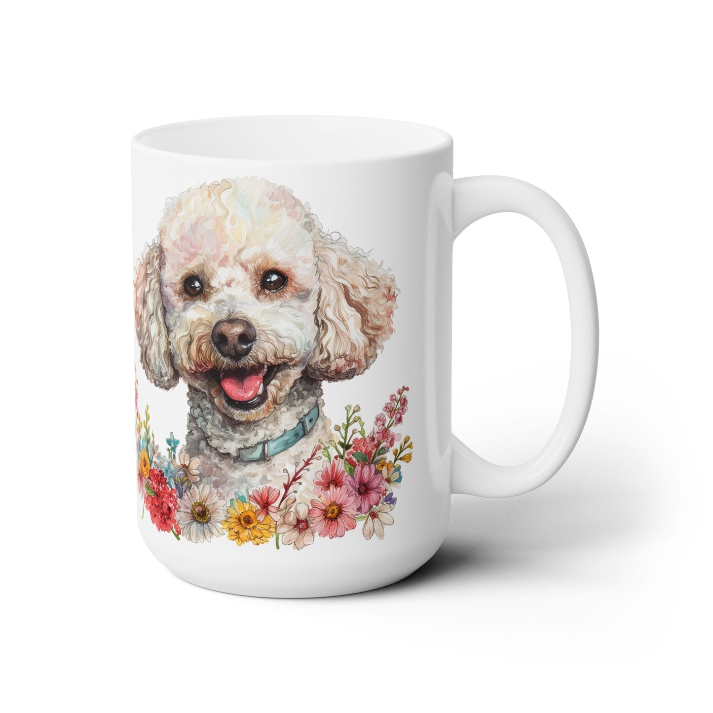 Charming Poodle Floral Mug – Perfect for Dog Moms & Pet Lovers