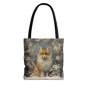 Winter Fox Rustic Snowy Tote Bag - Eco-Friendly & Perfect Gift for Nature Lovers