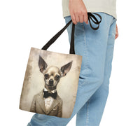 Chihuahua Sophistication Tote Bag – Dapper & Eco-Friendly Canvas