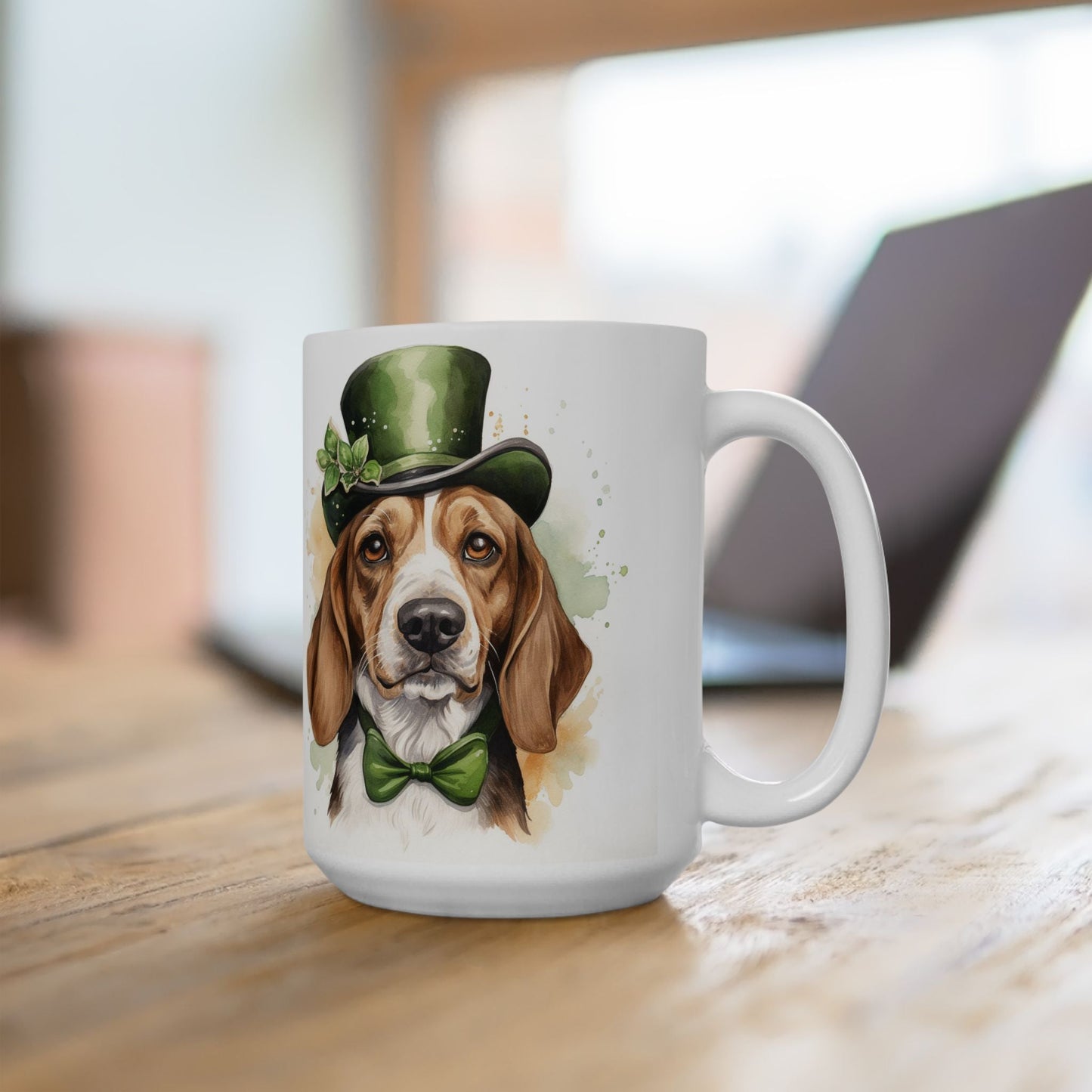 Beagle St. Patrick's Day Coffee Mug – Lucky Dog Lover's Gift