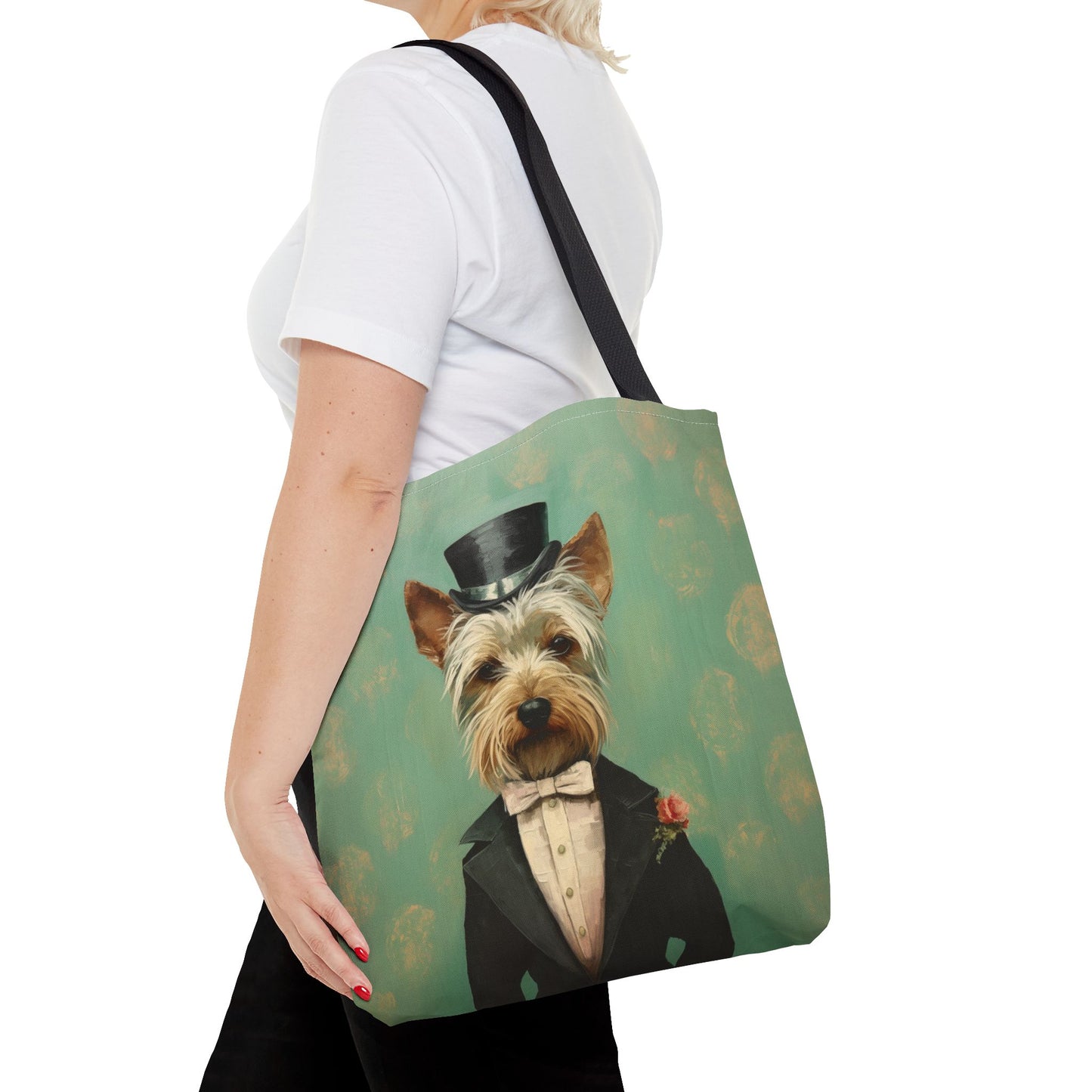 Yorkshire Terrier Top Hat Tote Bag, Eco-Friendly & Stylish Gift