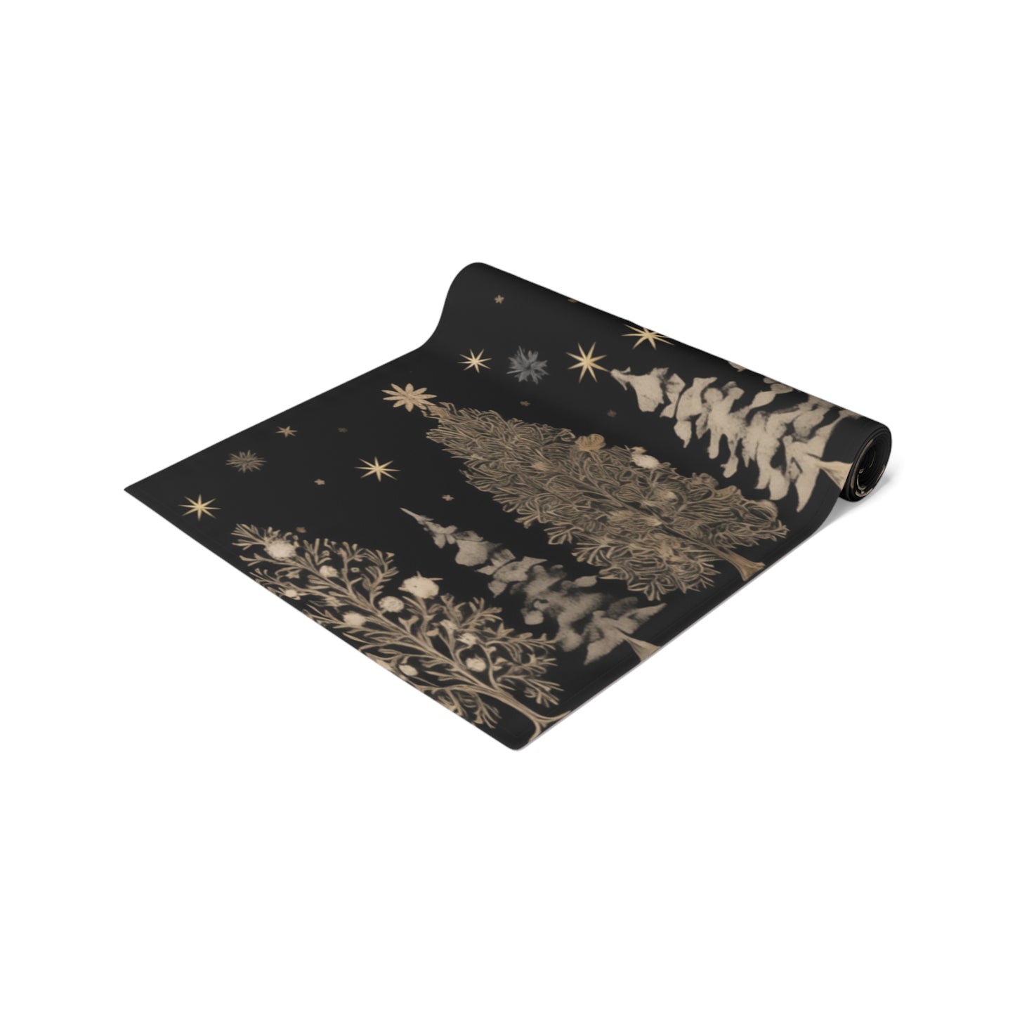 Midnight Forest Christmas Tree Table Runner | Elegant Holiday Décor (72" or 90")