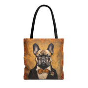 French Bulldog Gentleman Tote Bag, Stylish Canvas for Dog Lovers