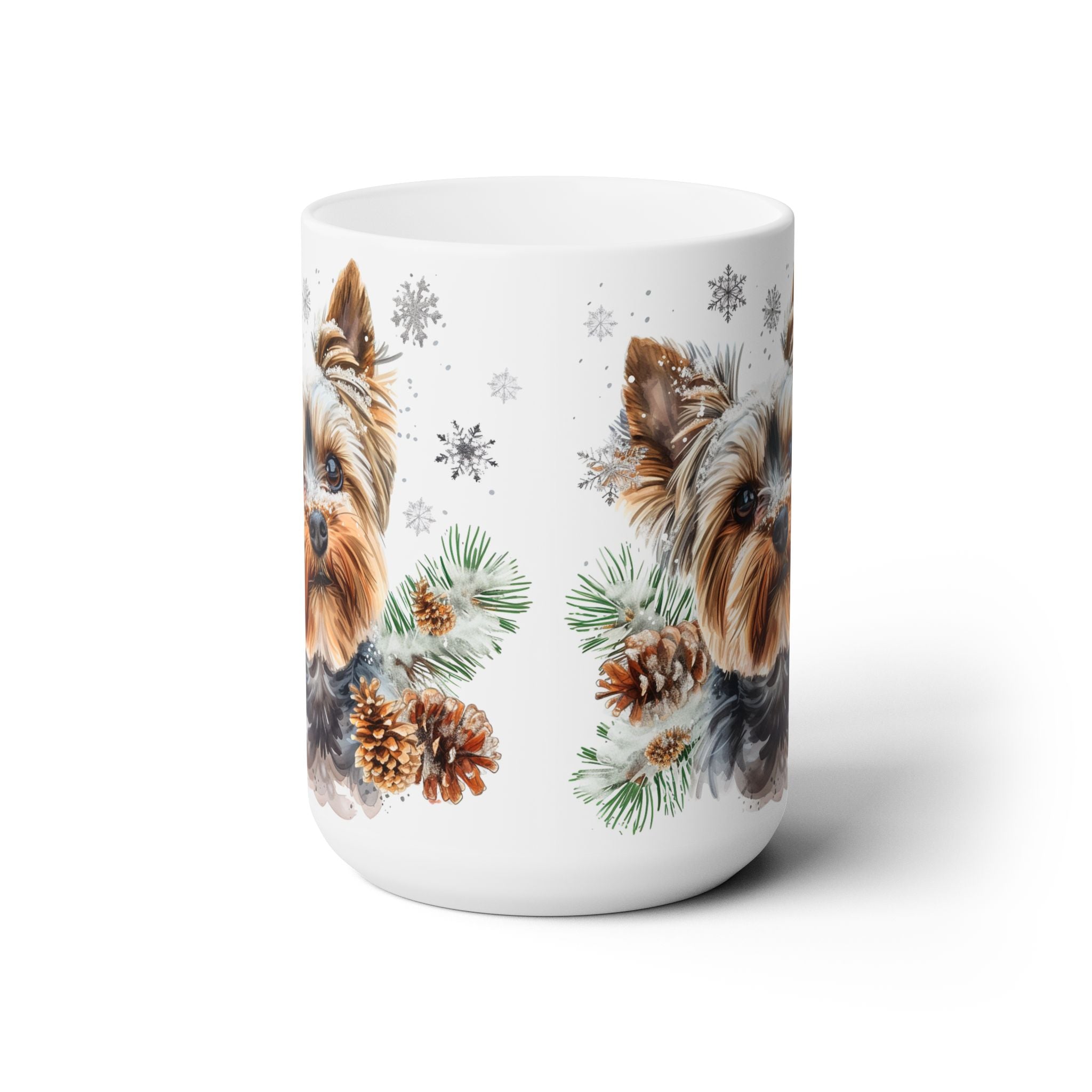 Yorkie Winter Charm Coffee Mug - Festive Yorkshire Terrier Gift