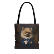 Regal Pomeranian Canvas Tote Bag, Dog Lover's Eco-Friendly Gift