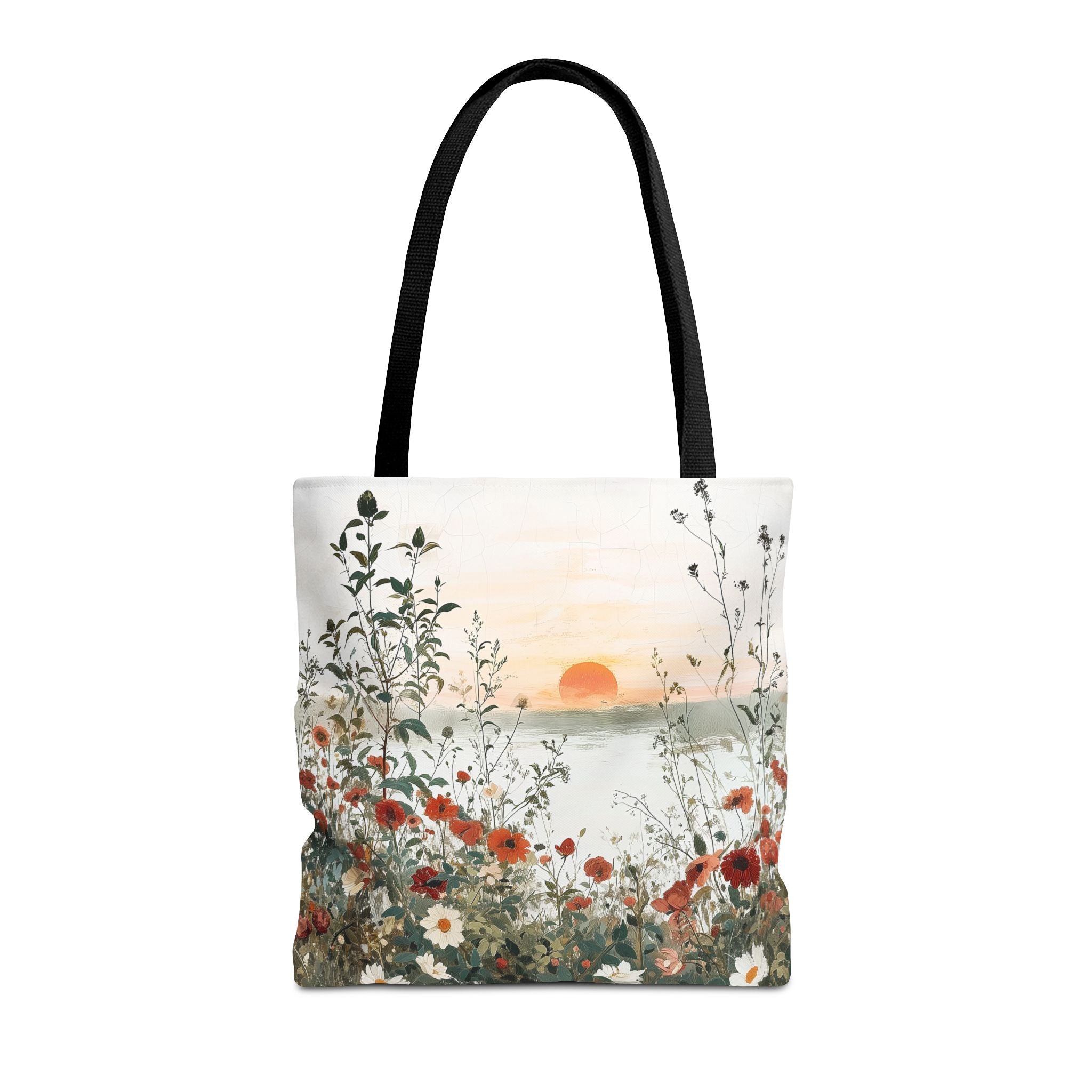 Sunset Floral Eco-Friendly Tote Bag for Nature Lovers and Market Trips