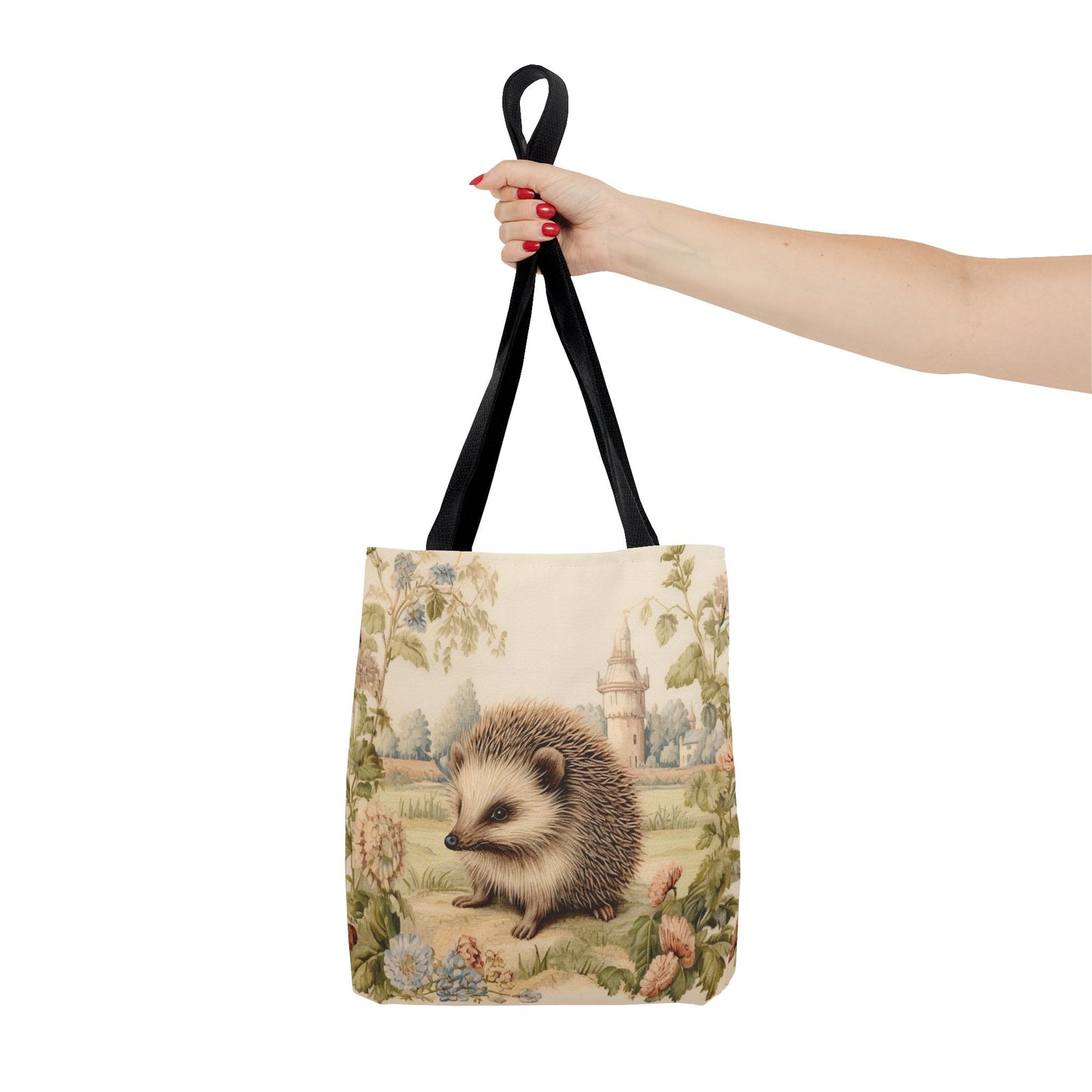 Hedgehog Enchanted Garden Tote Bag, Eco-Friendly & Stylish Canvas Bag