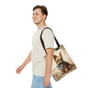 Yorkshire Terrier Tote Bag with Floral Design, Artistic Dog Lover Gift