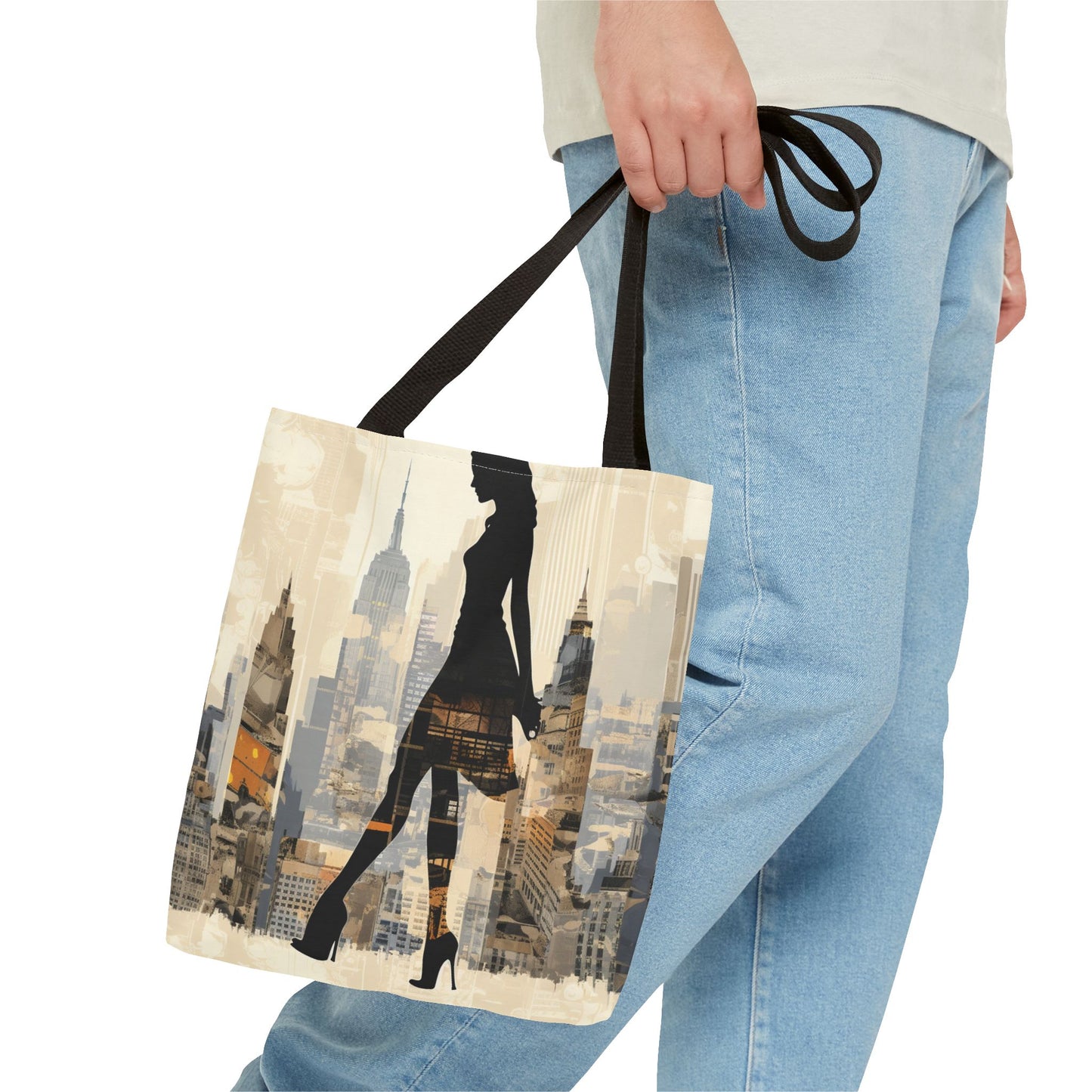 City-Chic Skyline Tote Bag - Modern Urban Canvas Bag for Everyday Use