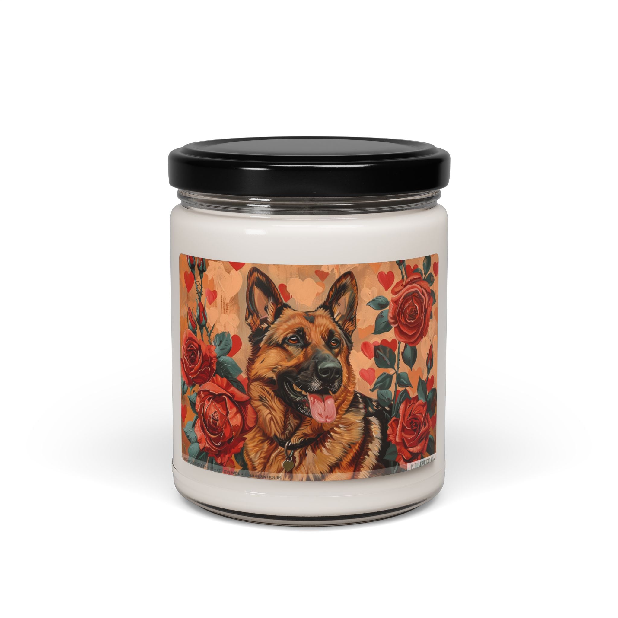 Loyal German Shepherd Candle – Vintage Art Pet Lover's Gift