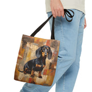 Dachshund Art Canvas Tote Bag – Stylish Grocery and Beach Companion