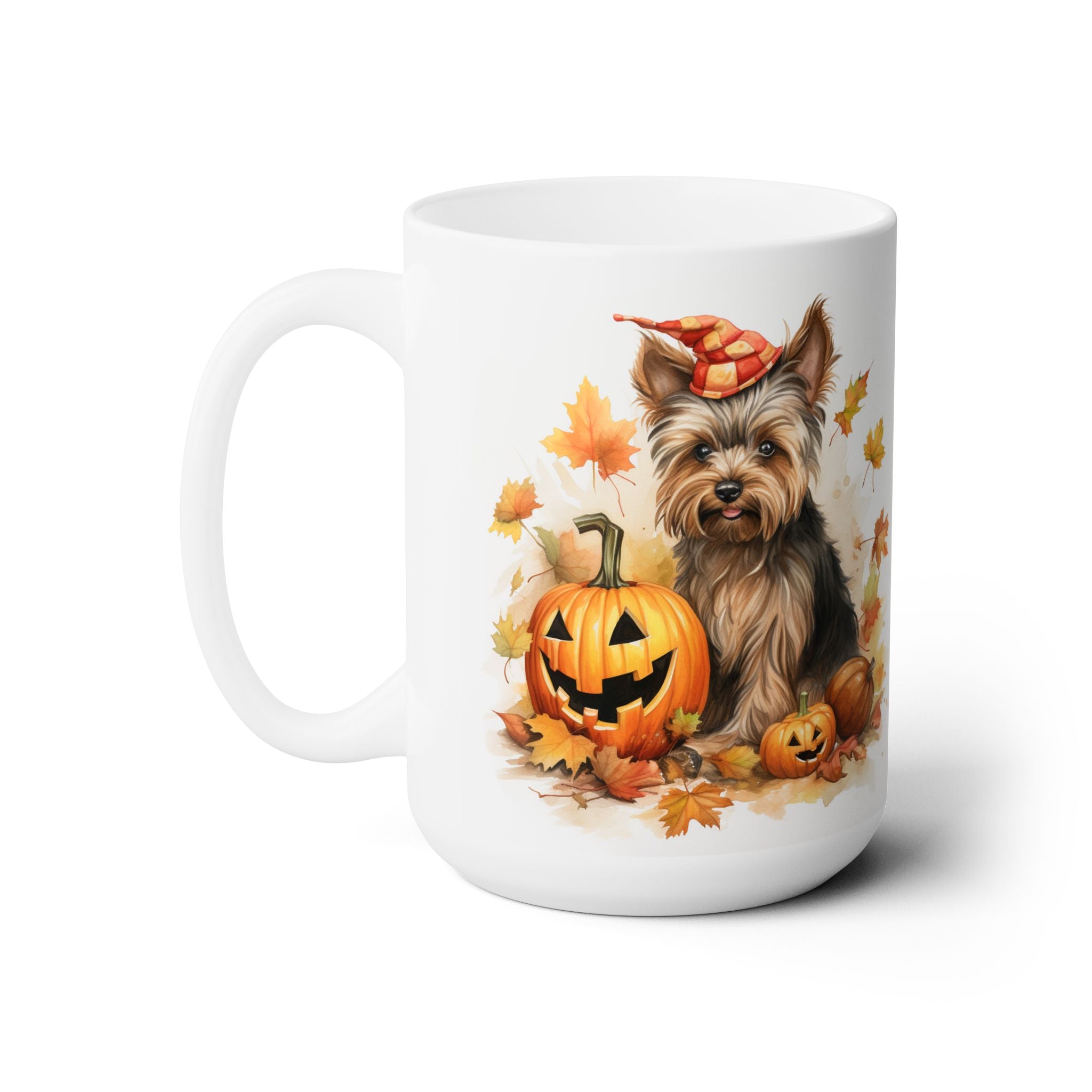 Yorkie Halloween Mug – Cute Pumpkin Patch Coffee Cup, Yorkie Mom Gift