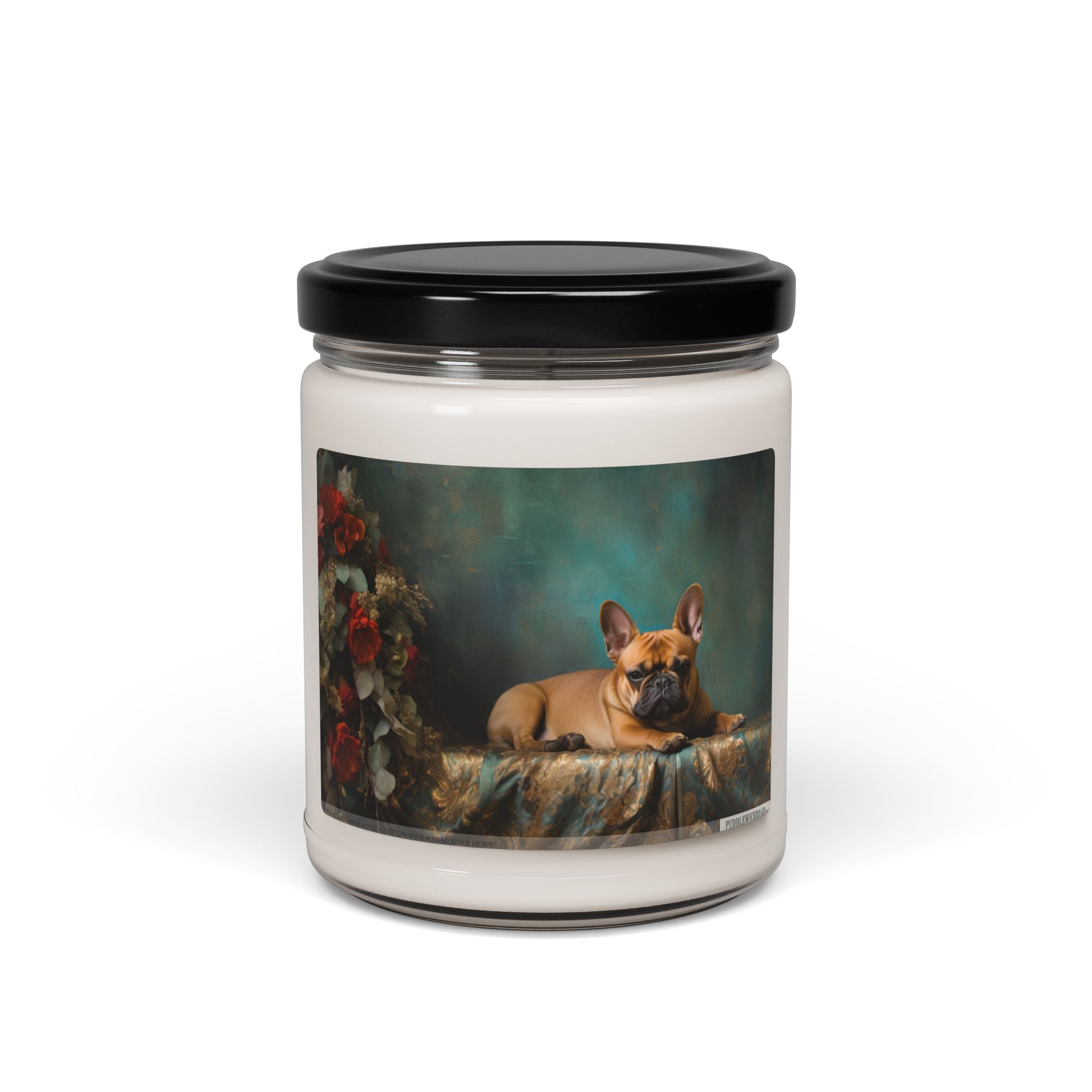 Elegant French Bulldog Candle – Vintage Art Pet Lover Gift