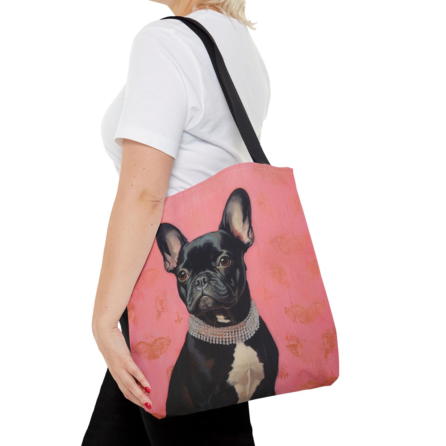 Frenchie Chic Canvas Tote Bag – Glamorous & Eco-Friendly Design