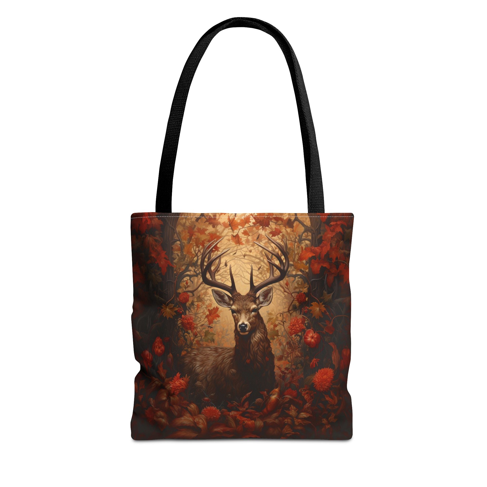 Majestic Autumn Stag Tote Bag, Eco-Friendly Fall Canvas Carryall