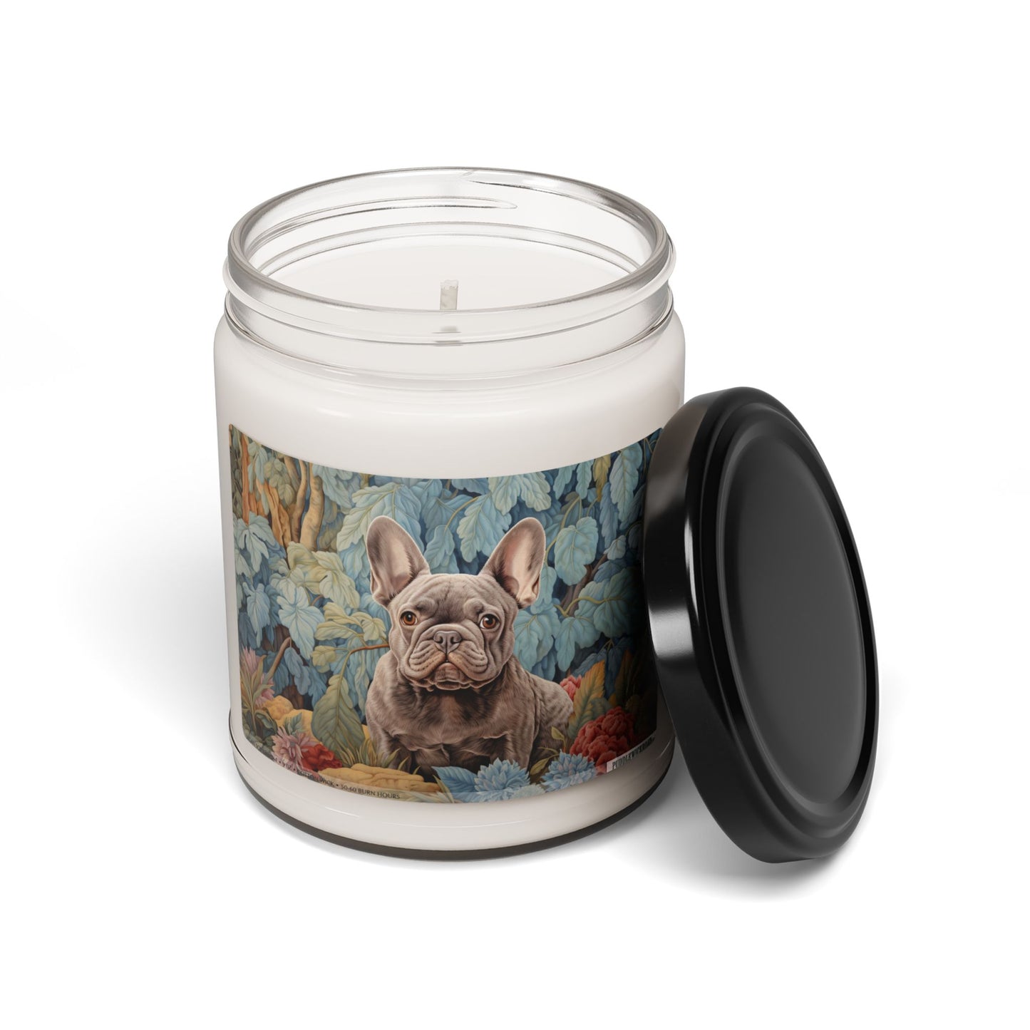 Frenchie Floral Soy Candle – Bulldog Lover Gift & Memorial Keepsake