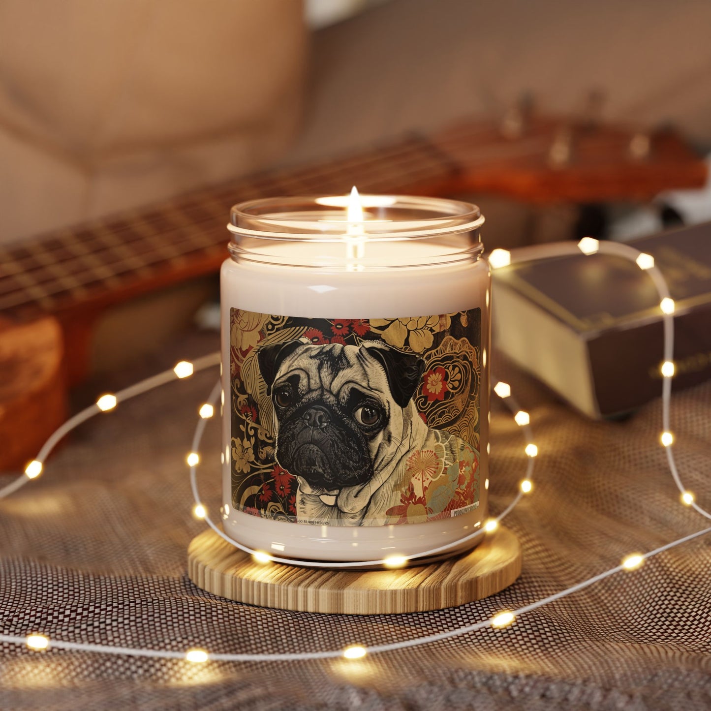 Vintage Pug Art Soy Candle – Thoughtful Gift for Dog Lovers